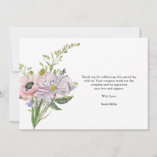 Wildflower Baby Shower Thank You Card