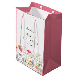 Wildflower Baby Shower Thank You Medium Gift Bag