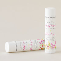 Wildflower Baby Shower Watercolor Floral Thank you Lip Balm