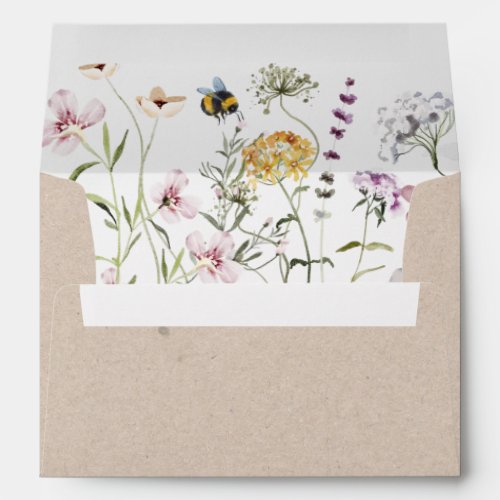 Wildflower Baby Shower Wedding Envelopes