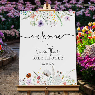 Wildflower Baby Shower Welcome Foam Board