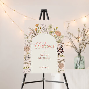 Wildflower Baby Shower Welcome Foam Board