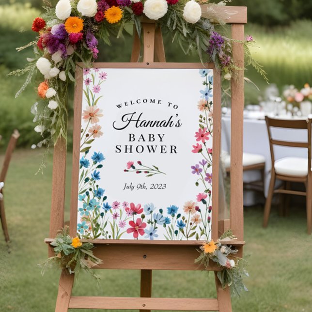 Wildflower Baby Shower Welcome Sign (Creator Uploaded)