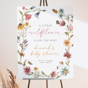 Wildflower Baby Shower Welcome Sign, A Little Wild Foam Board