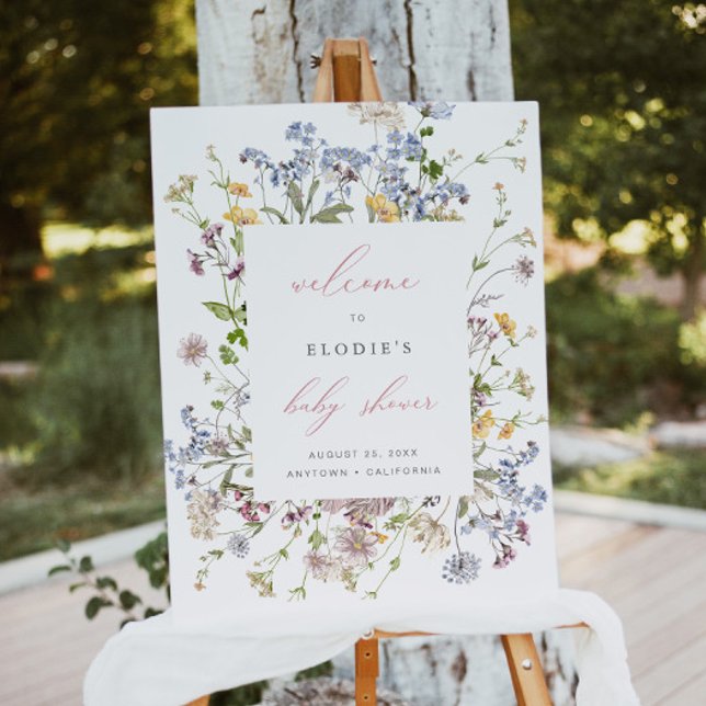 Wildflower Baby Shower Welcome Sign Foam Board (Creator Uploaded)