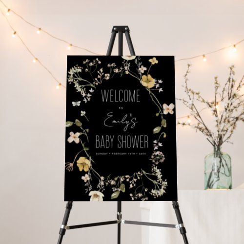 Wildflower Baby Shower Welcome Sign In Bloom