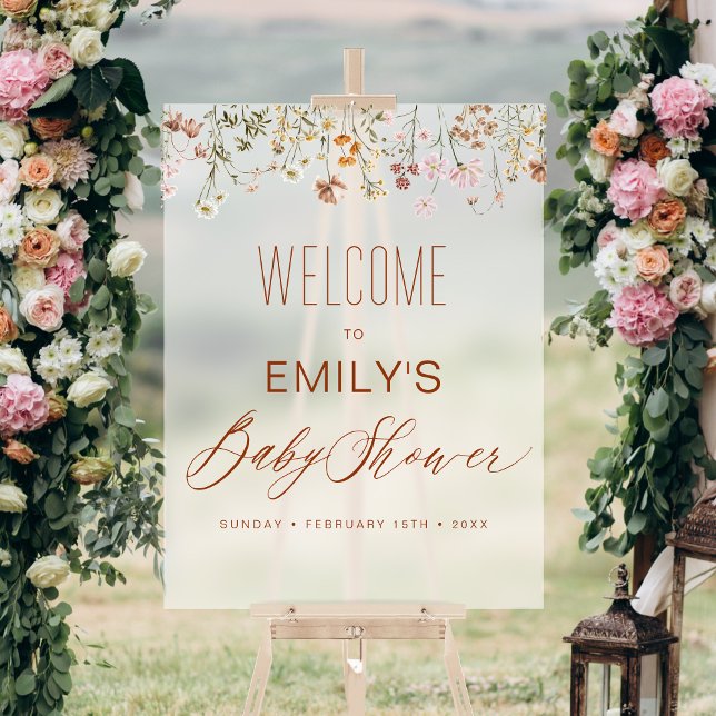 Wildflower Baby Shower Welcome Sign In Bloom (Creator Uploaded)