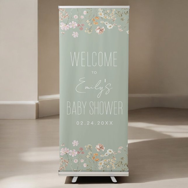 Wildflower Baby Shower Welcome Sign In Bloom (Creator Uploaded)