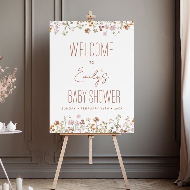 Wildflower Baby Shower Welcome Sign In Bloom (Creator Uploaded)