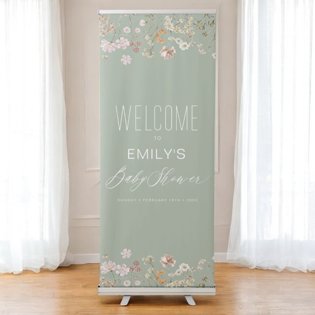 Wildflower Baby Shower Welcome Sign In Bloom (Creator Uploaded)