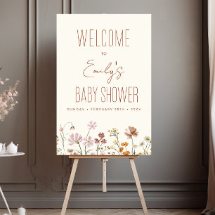 Wildflower Baby Shower Welcome Sign In Bloom