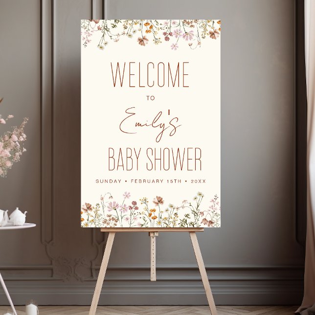 Wildflower Baby Shower Welcome Sign In Bloom (Creator Uploaded)
