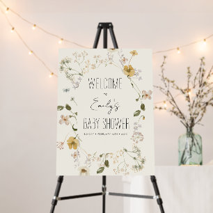 Wildflower Baby Shower Welcome Sign In Bloom