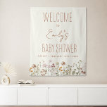 Wildflower Baby Shower Welcome Sign In Bloom Tapestry at Zazzle