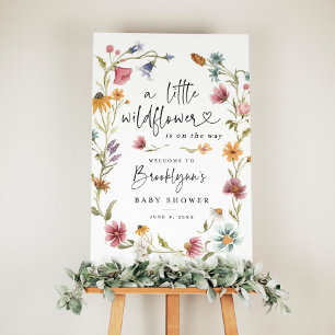 Wildflower Baby Shower Welcome Sign Wildflower Bab