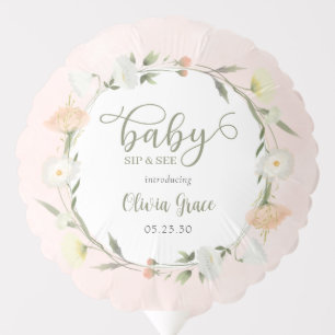 Wildflower Baby Sip And See  Balloon