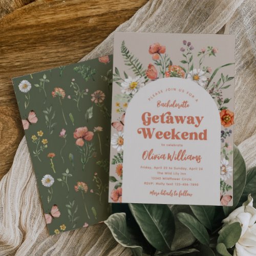 Wildflower Bachelorette Weekend Invitation