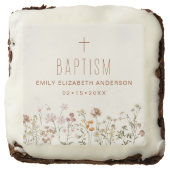 Wildflower Baptism Garden In Bloom Floral Brownie (Front)