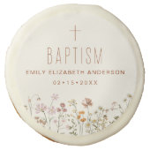 Wildflower Baptism Garden In Bloom Floral Sugar Cookie (Front)