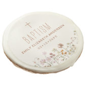 Wildflower Baptism Garden In Bloom Floral Sugar Cookie (Angled)
