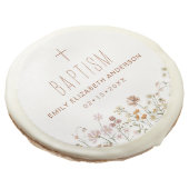 Wildflower Baptism Garden In Bloom Floral Sugar Cookie (Angled)