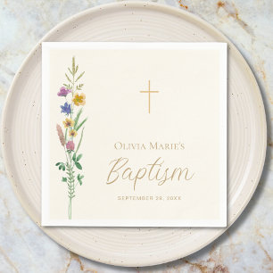 Wildflower Baptism Napkins