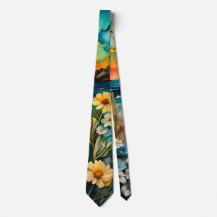 Wildflower Beach Garden Neck Tie