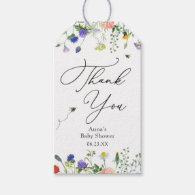 Wildflower Bee Baby Shower Gift Tags
