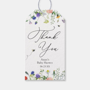 Wildflower Bee Baby Shower Gift Tags
