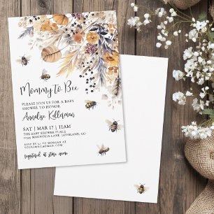 Wildflower Bee Baby Shower Invitation