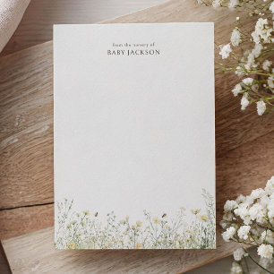 Wildflower Bee Baby Shower Thank You Card