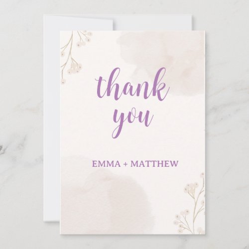 Wildflower Bee Bridal Shower Thank You Card