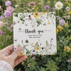 Wildflower Bee Bridal Shower Thank You Card