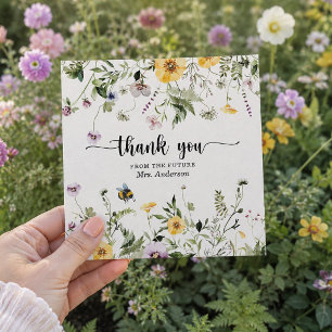 Wildflower Bee Bridal Shower Thank You Card