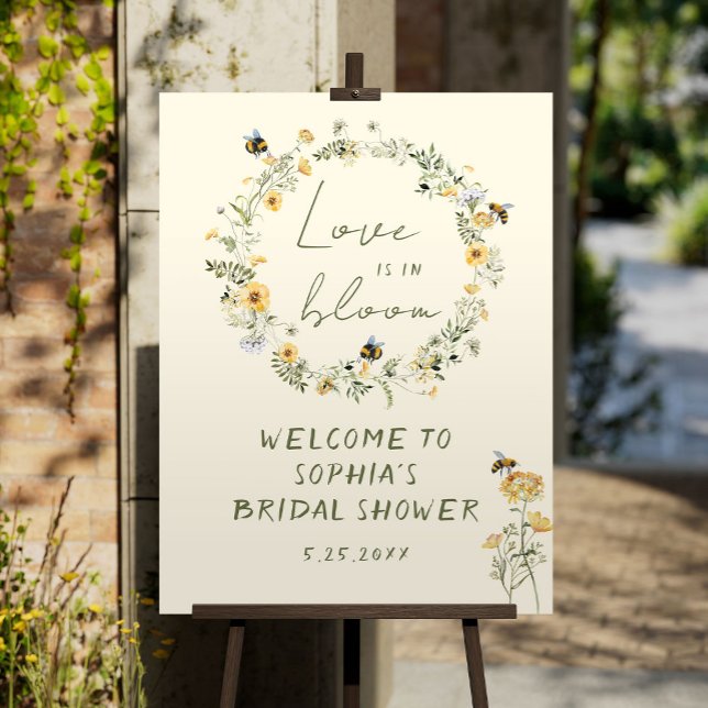 Wildflower Bee Bridal Shower Welcome Sign (Creator Uploaded)
