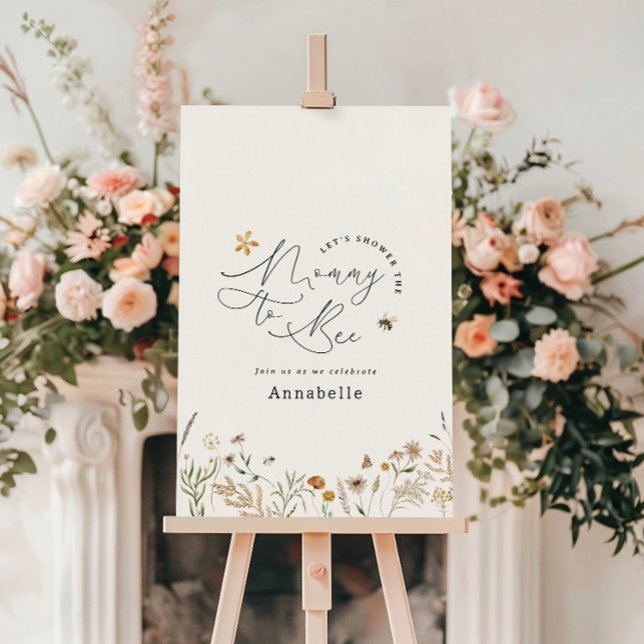 Wildflower & Bee Theme Guess the Arrival Date Foam Board (Creator Uploaded)