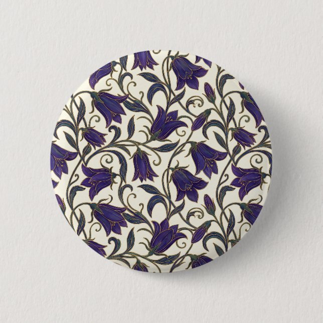 Wildflower Bellflower Patterne Button (Front)