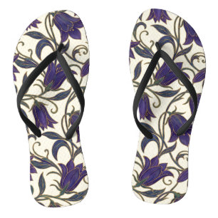 Wildflower Bellflower Patterne Flip Flops