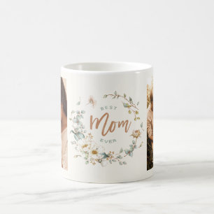 Wildflower Best Mom Ever Photo Collage Coffee Mug