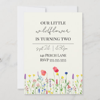 Wildflower Birthday Invitation