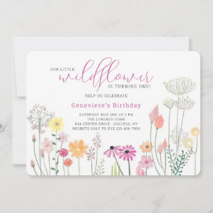 Wildflower Birthday Party Invitation