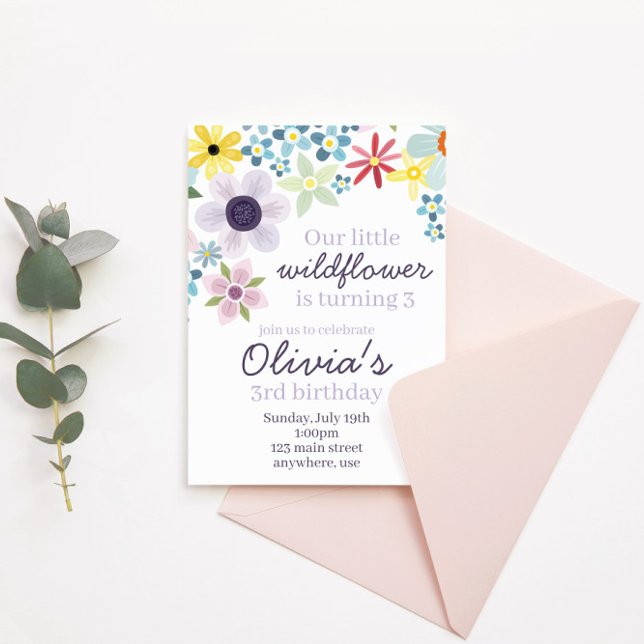 Wildflower Birthday Party Invite (Creator Uploaded)