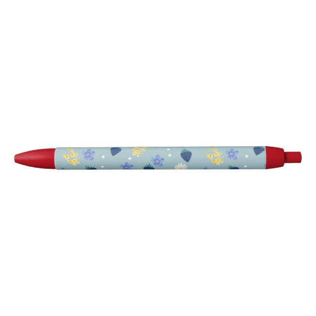 Wildflower & Blackberry Floral Pattern Pen (Front)