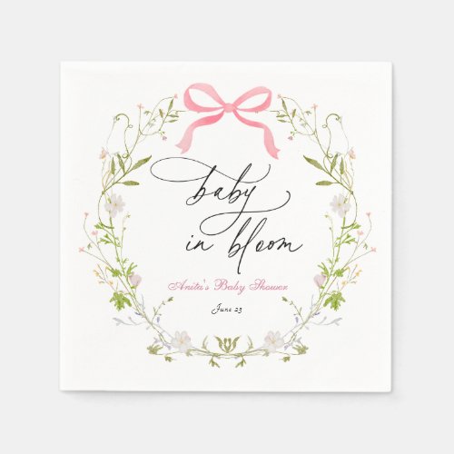 Wildflower Bloom Baby Shower Napkins