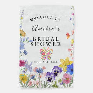 Wildflower Bloom Bridal Shower Garden Flag