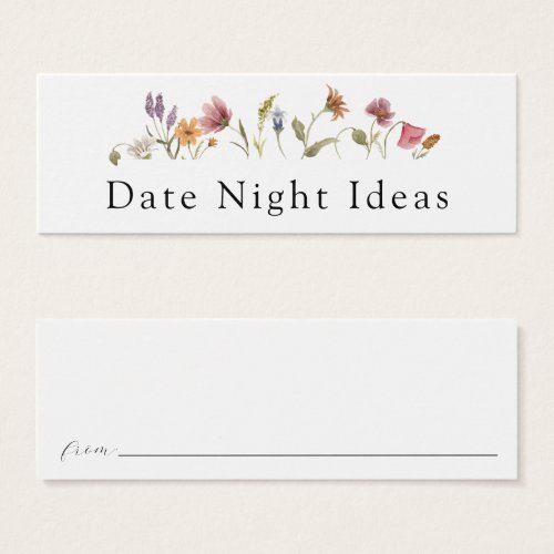 Wildflower Bloom Date Night Idea Card