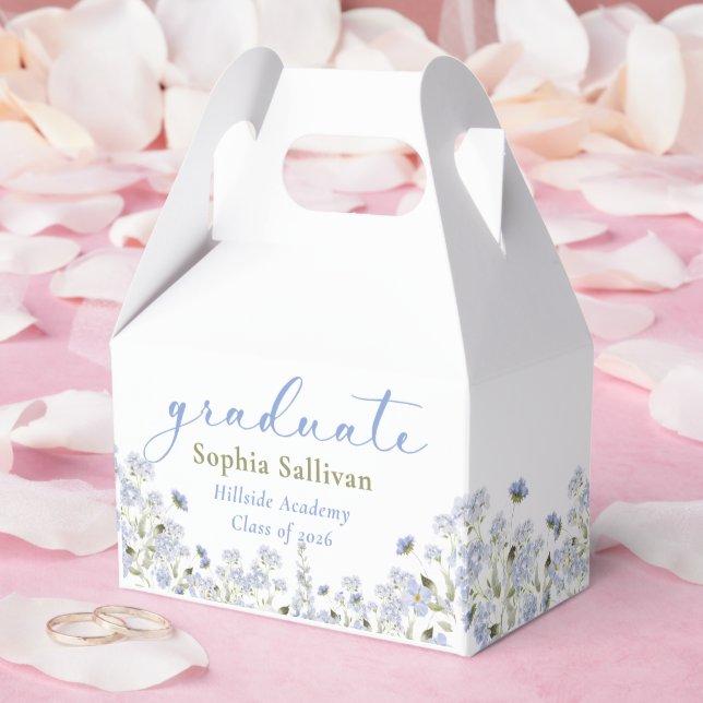 Wildflower Bloom Graduation Party Favor Boxes (Wedding)