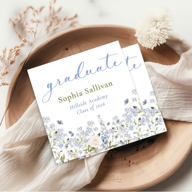 Wildflower Bloom Graduation Party Napkins (Creator Uploaded)