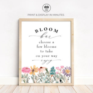 Wildflower Bloom or Flower Bar Poster