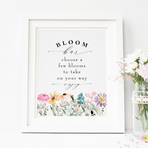 Wildflower Bloom or Flower Bar Poster